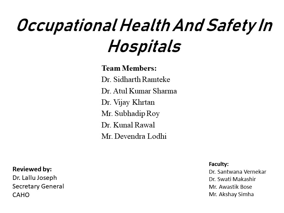 Occupational Health And Safety In Hospital
